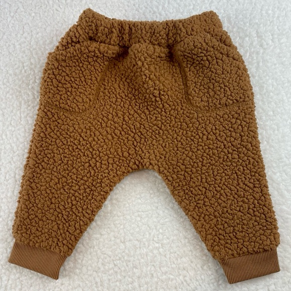 OLD NAVY • Tan/Brown Teddy Sherpa Fleece Jogger Pants - Picture 1 of 8